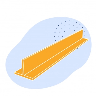 Алюминиевый профиль Т-образный 50x78x31.5x5 мм ВД17 ГОСТ 29296-92
