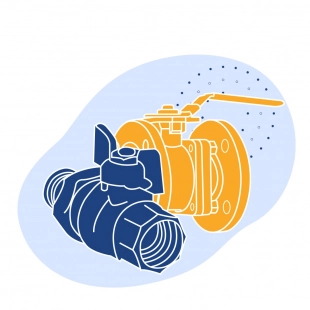 Титановый кран шаровой проходной под приварку ДУ 50 мм РУ 40 кгс/см2 ГОСТ 9702-87