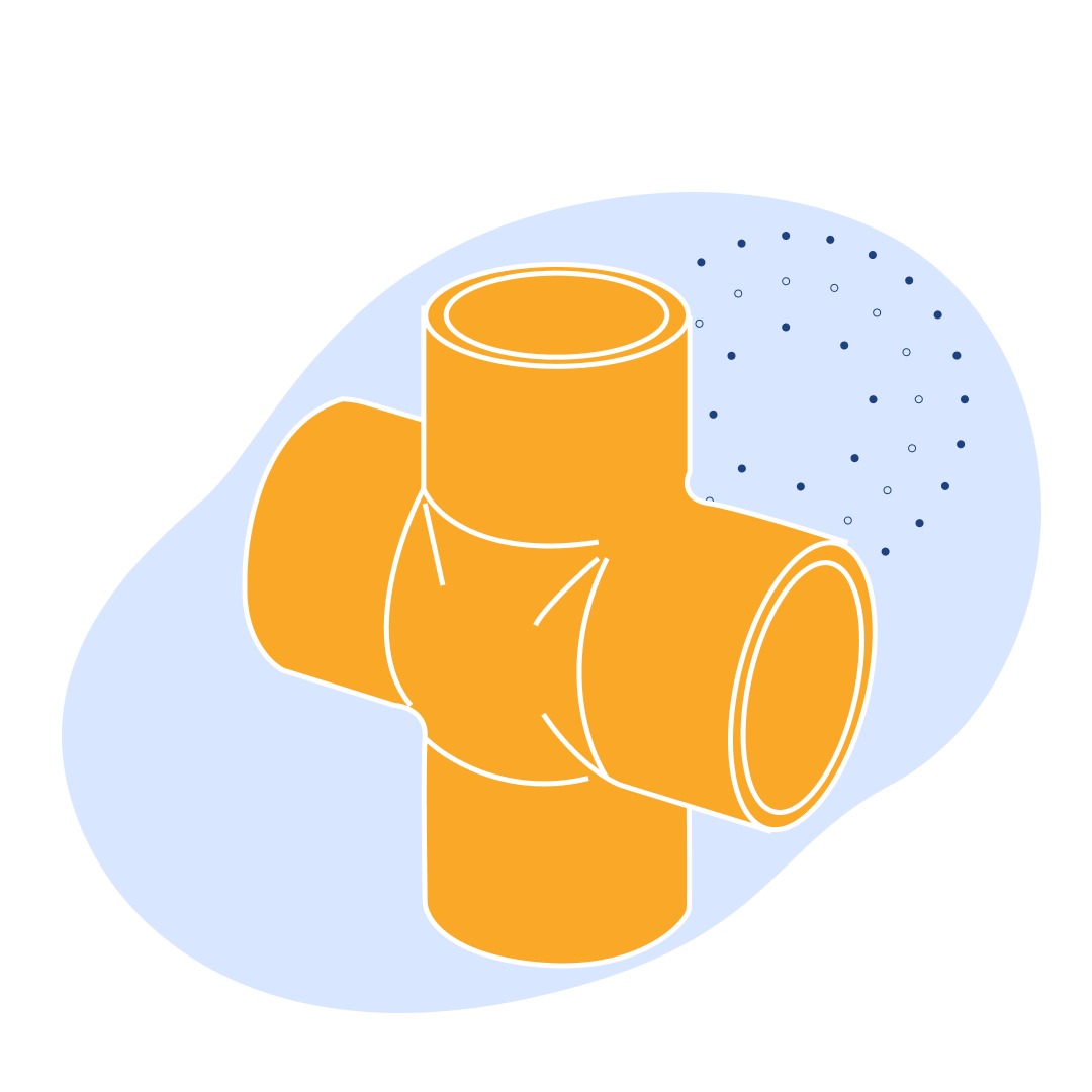 Крестовиная медная под пайку 18 мм М1р ГОСТ 32590-2013