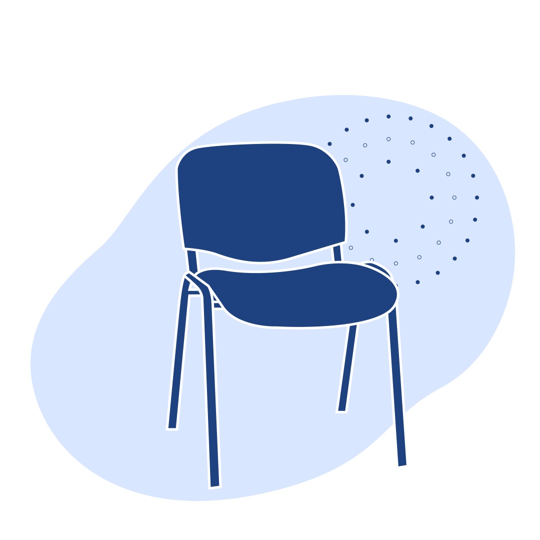 Стул ИЗО черный 140 кг 530х430х820 мм