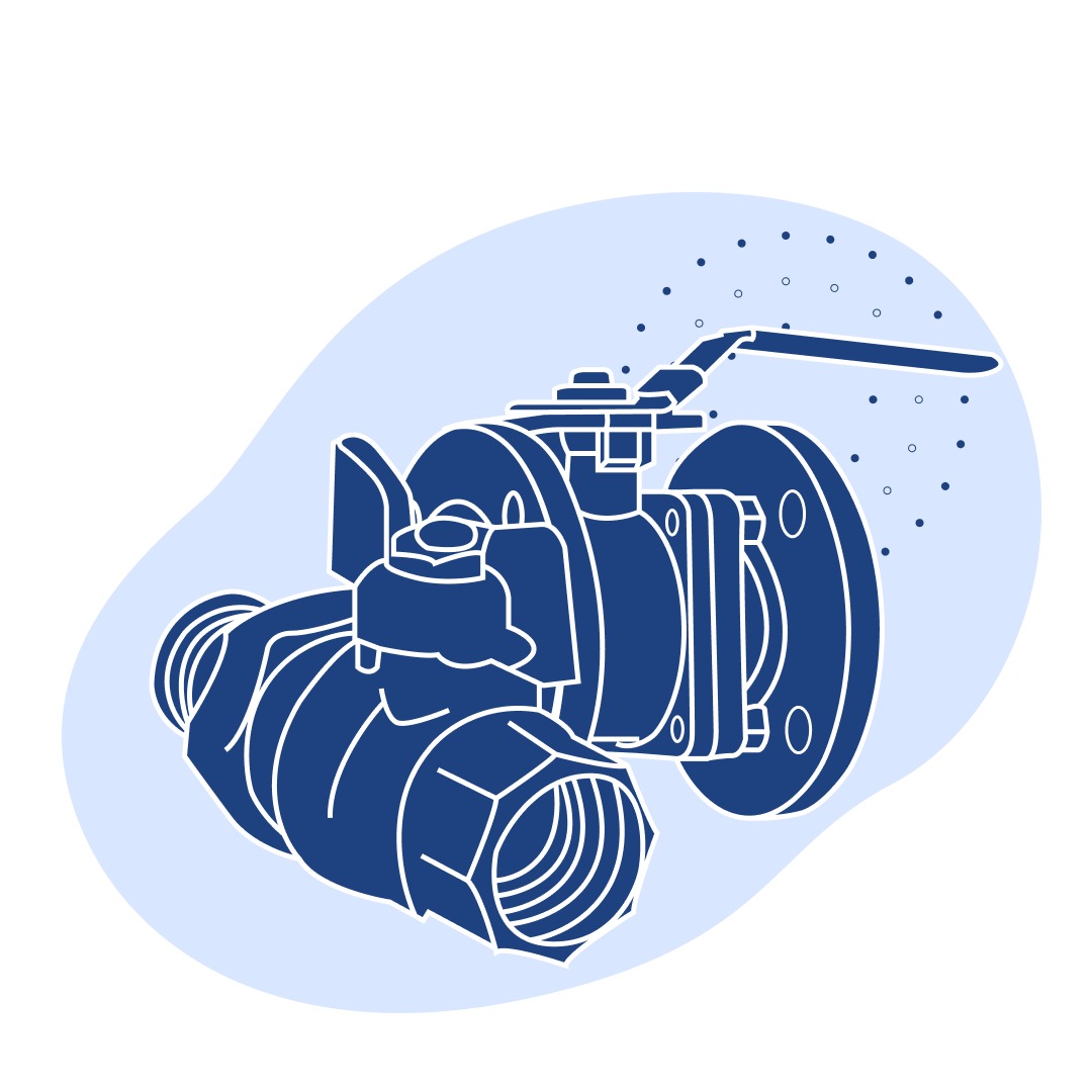 Титановый кран шаровой проходной фланцевый ДУ 300 мм РУ 25 кгс/см2 ГОСТ 9702-87