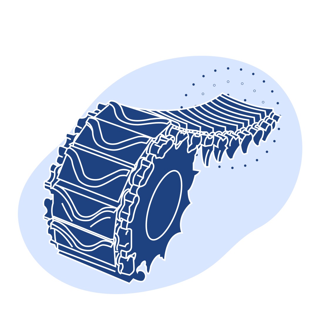 Металлический трак ПК 01.875.13.01 78 кг